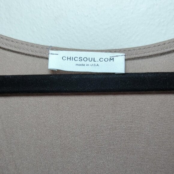 Chicsoul Elegant Taupe Maxi Dress - Picture 2 of 4